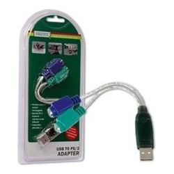 USB ADAPTER USB A MĘSKI/ 2xPS/2