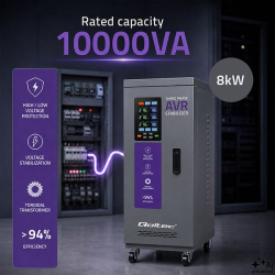 Qoltec Trójfazowy stabilizator napięcia AVR 10kVA