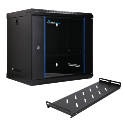 EXTRALINK LITE SZAFA 19" 9U 530X400 CZARNA + PÓŁKA
