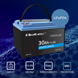 Qoltec Akumulator LiFePO4 12V 30Ah BMS