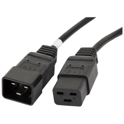 Kabel zasilający C19 / C20 (IEC320), 1.8m, czarny