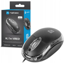 MYSZ NATEC VIREO 2 1000DPI CZARNA OPTYCZNA USB