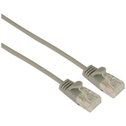 PATCHCORD U/UTP KAT.6A 0,15m SZARY LSOH SLIM