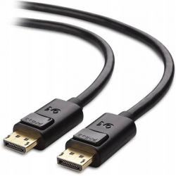 Kabel DP/DP M/M z zatrzaskami czarny 3m DisplayPor