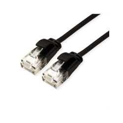 PATCHCORD U/UTP KAT.6A 0,15m CZARNY LSOH SLIM