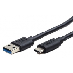 Kabel USB A/USB C M/M czarny 1m USB 3.1 Gen.1
