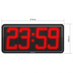 RGB zegar LED ZA20-L czerwony zewnętrzny