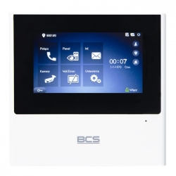 BCS-MON4000W-S monitor biały 4" PoE WiFi