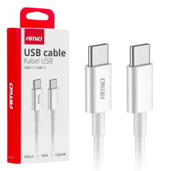 USB kabel USB C wtyk / wtyk Type-C 1m AMIO X109-14037