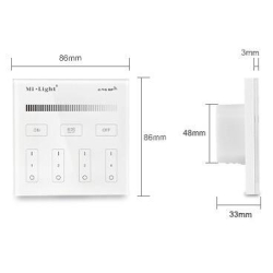 Mi-Light panel ścienny jednokolorowy T1 230VDC-14124