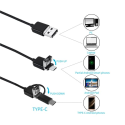 Kamera inspekcyjna endoskop USB-A/USB-C/Micro 720p-14320