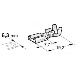 Konektor  F6,3x2.5 żeński samochodowy 20szt-14486