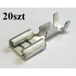 Konektor  F6,3x2.5 żeński samochodowy 20szt