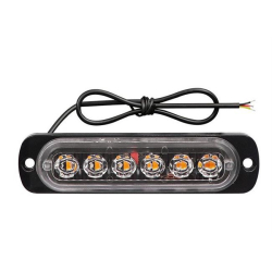 Lampa ostrzegawcza LED pomarańcz. 1W 6LED