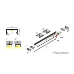Opr.LED BEGTON12 J/S profil 3m alu.sur. -15100