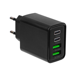 Ładowarka sieciowa USB QC 65W PD, QC USBx2 + USB-C