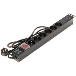 Listwa zasilająca 6-gniazd RACK PD-6/R