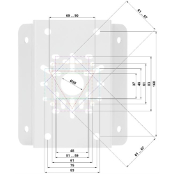 Uchwyt kamery narożny uniwersalny CHC-W-15520