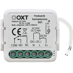 Sterownik WiFi NO/NC TUYA OXT 5A,150W 12-48V,230V