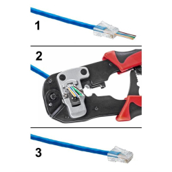 Zaciskacz wt. 8P RJ45 przelotowych typ EZ HT-580ER-15701
