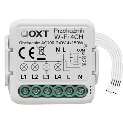 Sterownik WiFi 4-obwody TUYA OXT 230V T224