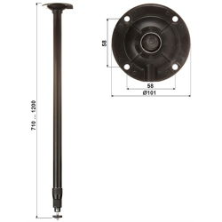 Uchwyt kamery BR60X120-B teleskop 60-100cm CZARNY