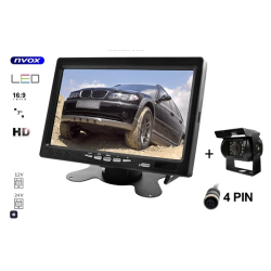 Zestaw kamera + monitor 7" 4PIN DUAL HM607-S 12-24