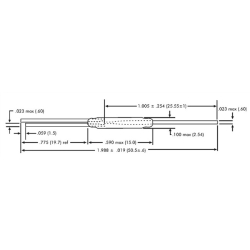 Kontaktron 2,5X15mm NO/NC 280mA 125VAC 400mA175VDC-15877
