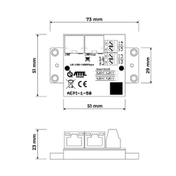 ATTE AEPI-1-50 Adapter PoE Passive 10/100/1000Mbps-16183