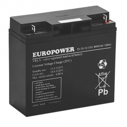 Akumulator 12V 22Ah EUROPOWER  EV22-12