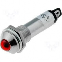 Kontrolka LED 5mm 24V DC czerwony CHROM